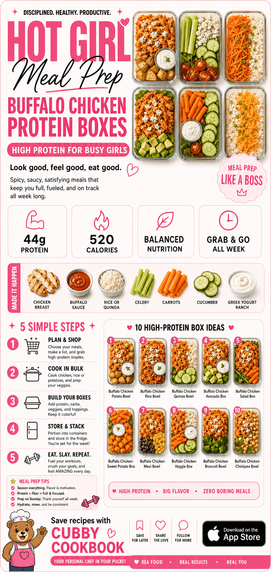 Buffalo Chicken Protein Boxes